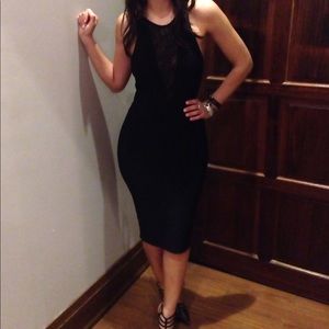 BCBG black bandage dress